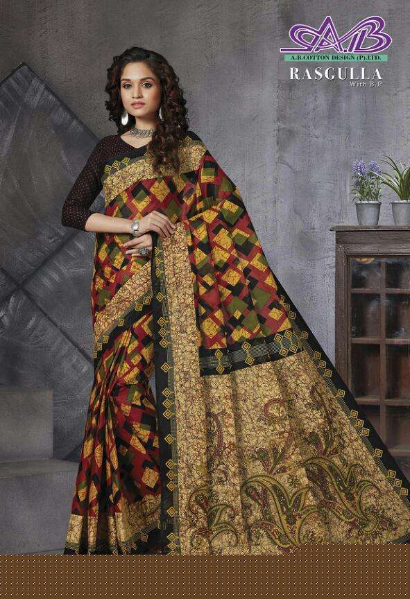 RASGULLA BY A.B FASHION 900 TO 914 SERIES INDIAN TRADITIONAL WEAR COLLECTION BEAUTIFUL STYLISH FANCY COLORFUL PARTY WEAR & OCCASIONAL WEAR MUL MUL COTTON PRINTED SAREES AT WHOLESALE PRICE