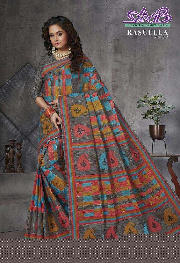 RASGULLA BY A.B FASHION 900 TO 914 SERIES INDIAN TRADITIONAL WEAR COLLECTION BEAUTIFUL STYLISH FANCY COLORFUL PARTY WEAR & OCCASIONAL WEAR MUL MUL COTTON PRINTED SAREES AT WHOLESALE PRICE
