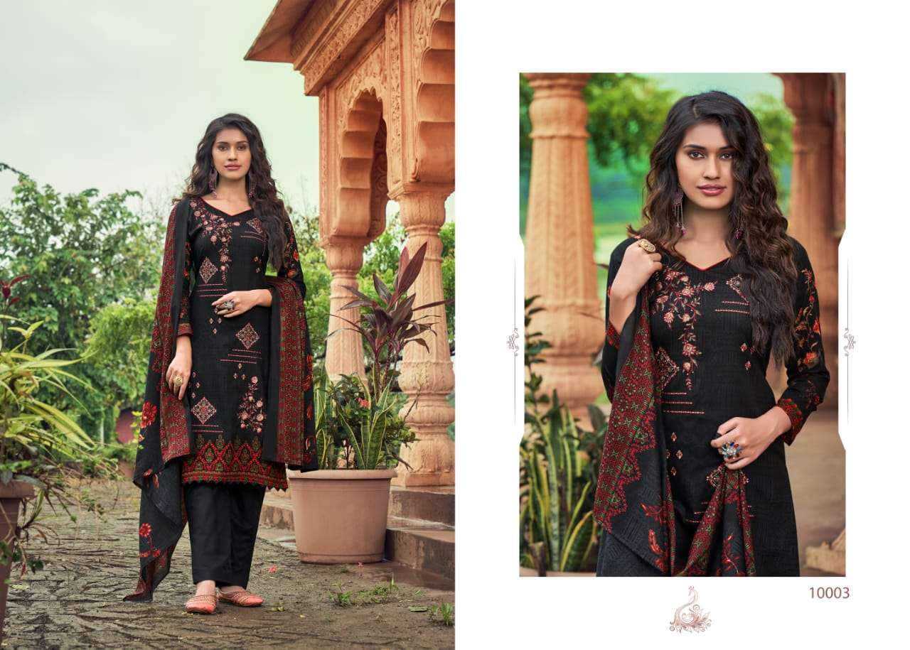 MAIRAA BY 7 CLOUDS 10001 TO 10010 SERIES DESIGNER WEDDING COLLECTION BEAUTIFUL STYLISH FANCY COLORFUL PARTY WEAR & OCCASIONAL WEAR PURE JAM DIGITAL PRINT EMBROIDERED DRESSES AT WHOLESALE PRICE