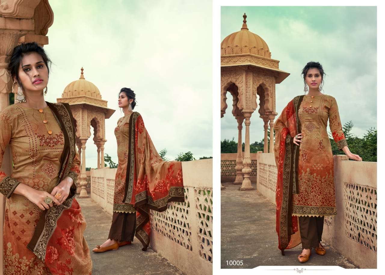 MAIRAA BY 7 CLOUDS 10001 TO 10010 SERIES DESIGNER WEDDING COLLECTION BEAUTIFUL STYLISH FANCY COLORFUL PARTY WEAR & OCCASIONAL WEAR PURE JAM DIGITAL PRINT EMBROIDERED DRESSES AT WHOLESALE PRICE