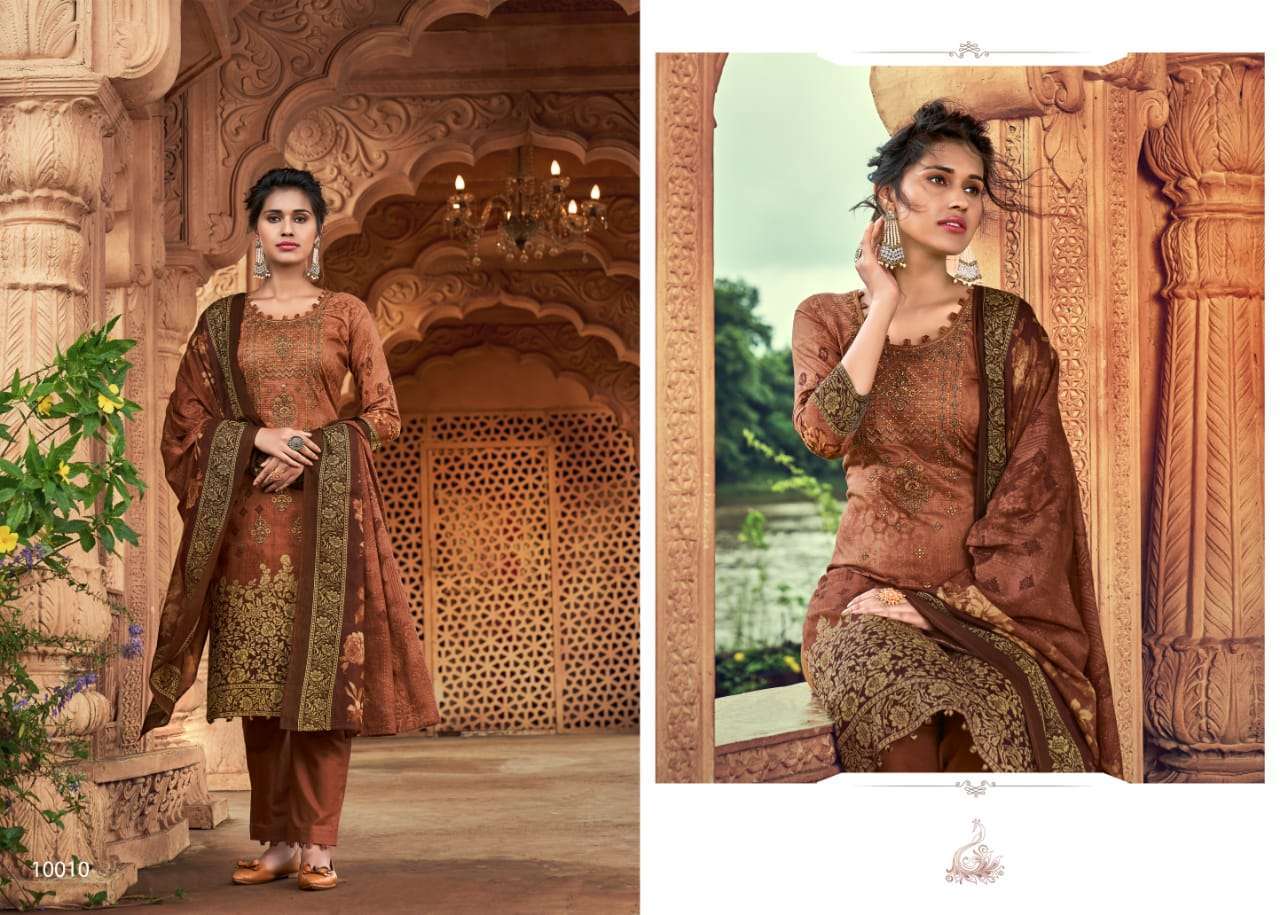 MAIRAA BY 7 CLOUDS 10001 TO 10010 SERIES DESIGNER WEDDING COLLECTION BEAUTIFUL STYLISH FANCY COLORFUL PARTY WEAR & OCCASIONAL WEAR PURE JAM DIGITAL PRINT EMBROIDERED DRESSES AT WHOLESALE PRICE