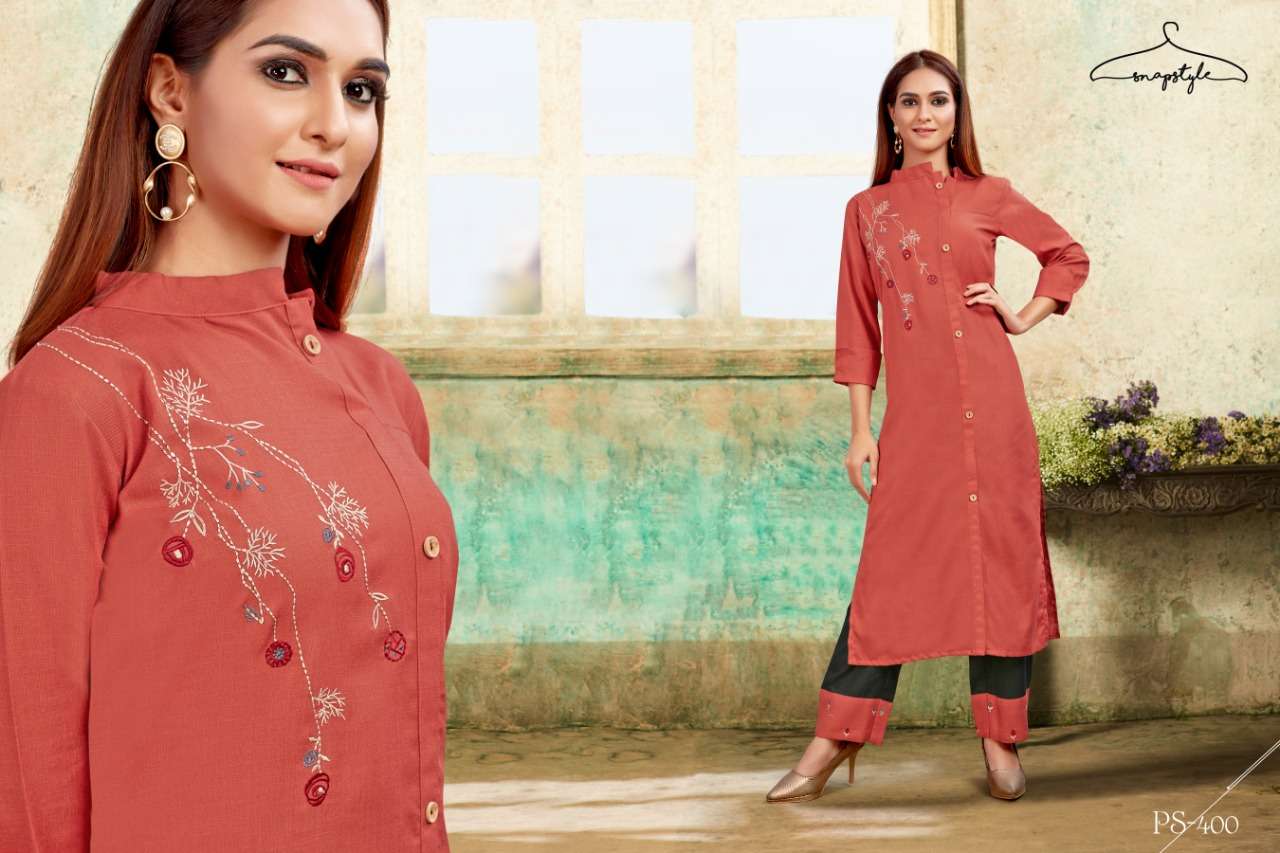 KHWAB VOL-2 BY SNAPSTYLE 400 TO 405 SERIES STYLISH FANCY BEAUTIFUL COLORFUL CASUAL WEAR & ETHNIC WEAR COTTON SLUB KURTIS AT WHOLESALE PRICE