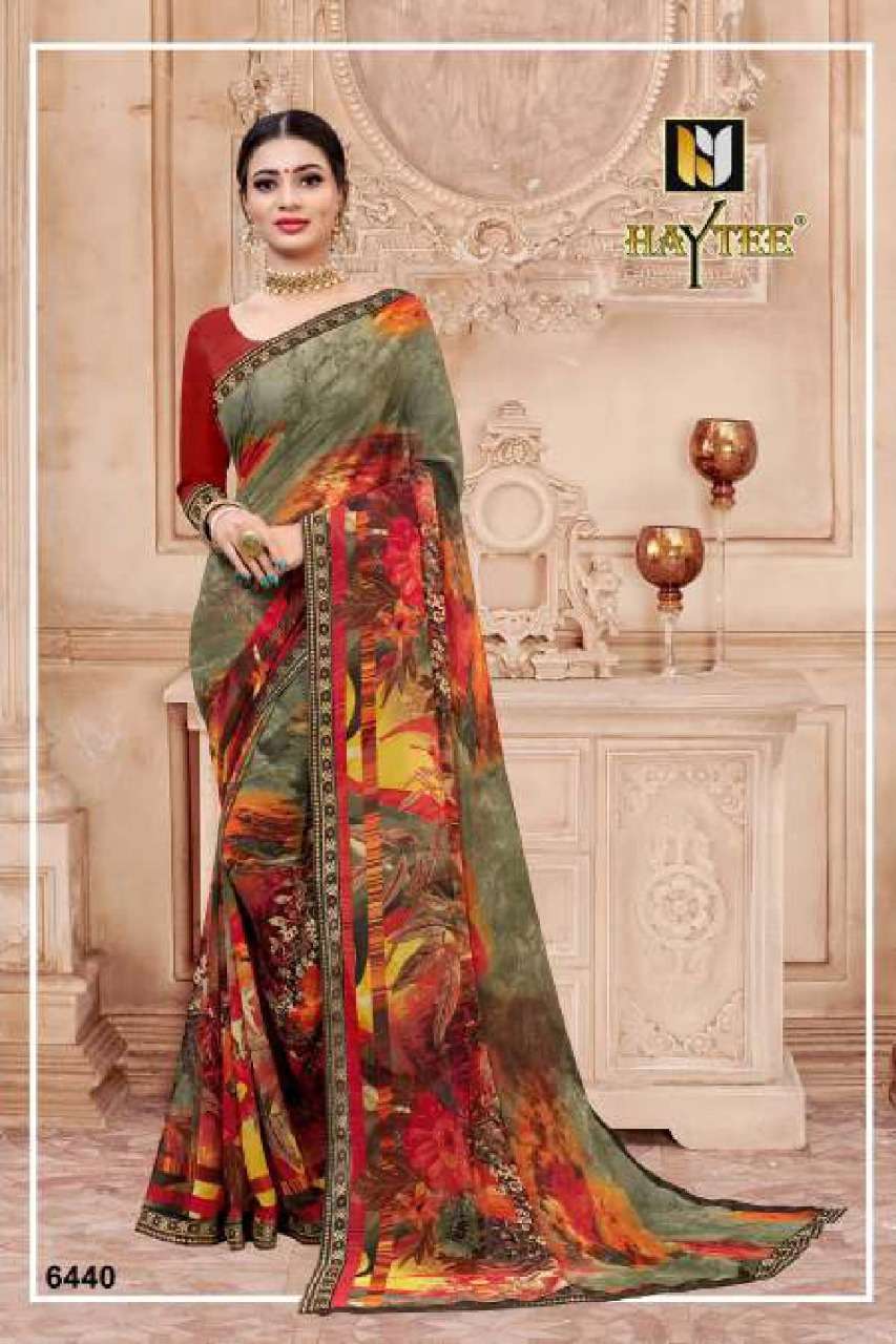 SEOSONS BY HAYTEE 6436 TO 6443 SERIES INDIAN TRADITIONAL WEAR COLLECTION BEAUTIFUL STYLISH FANCY COLORFUL PARTY WEAR & OCCASIONAL WEAR WEIGHTLESS PRINT SAREES AT WHOLESALE PRICE