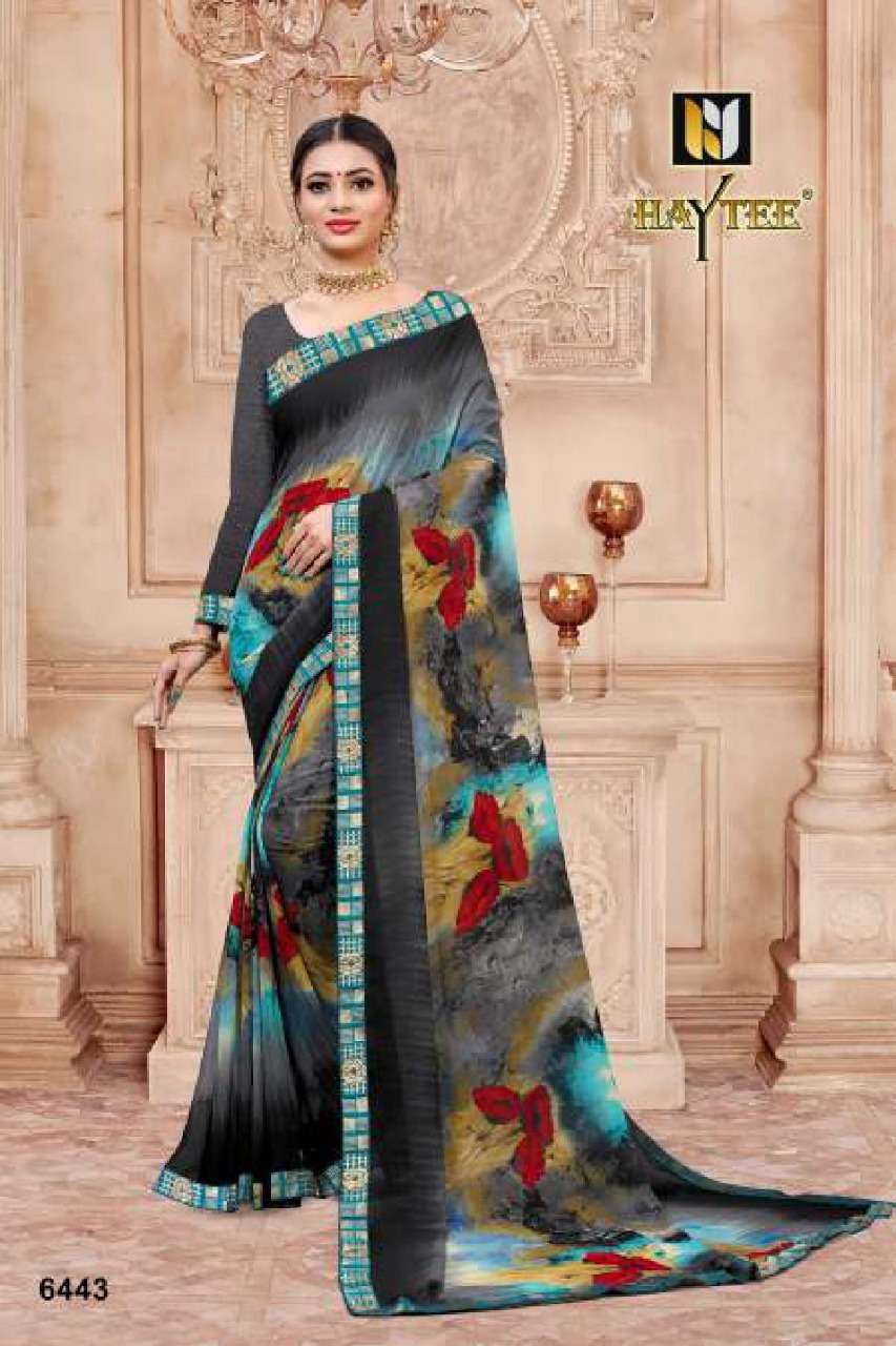 SEOSONS BY HAYTEE 6436 TO 6443 SERIES INDIAN TRADITIONAL WEAR COLLECTION BEAUTIFUL STYLISH FANCY COLORFUL PARTY WEAR & OCCASIONAL WEAR WEIGHTLESS PRINT SAREES AT WHOLESALE PRICE