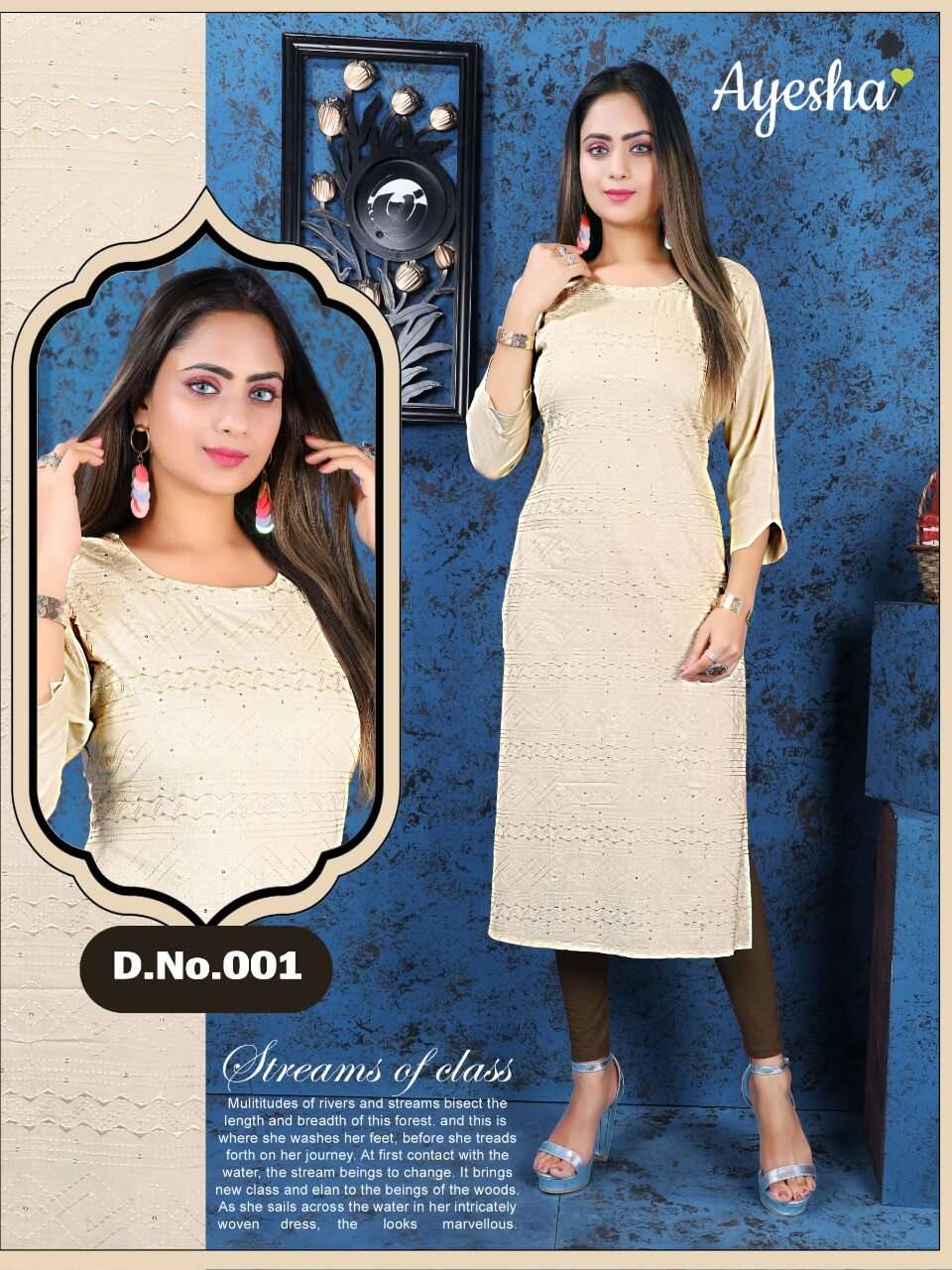 RESHMA BY AYESHA 01 TO 05 SERIES DESIGNER STYLISH FANCY COLORFUL BEAUTIFUL PARTY WEAR & ETHNIC WEAR COLLECTION HEAVY RAYON SLUB EMBROIDERY KURTIS AT WHOLESALE PRICE