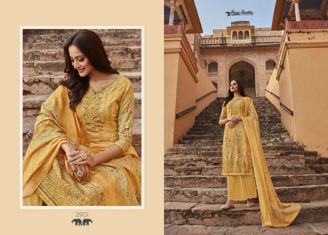 SHALIKA VOL-65 BY SHREE SHALIKA FASHION 2901 TO 2908 SERIES BEAUTIFUL STYLISH SUITS FANCY COLORFUL CASUAL WEAR & ETHNIC WEAR & READY TO WEAR PURE COTTON DIGITAL PRINT WITH WORK DRESSES AT WHOLESALE PRICE