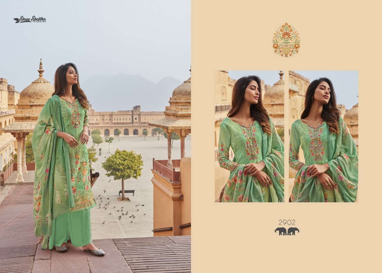 SHALIKA VOL-65 BY SHREE SHALIKA FASHION 2901 TO 2908 SERIES BEAUTIFUL STYLISH SUITS FANCY COLORFUL CASUAL WEAR & ETHNIC WEAR & READY TO WEAR PURE COTTON DIGITAL PRINT WITH WORK DRESSES AT WHOLESALE PRICE