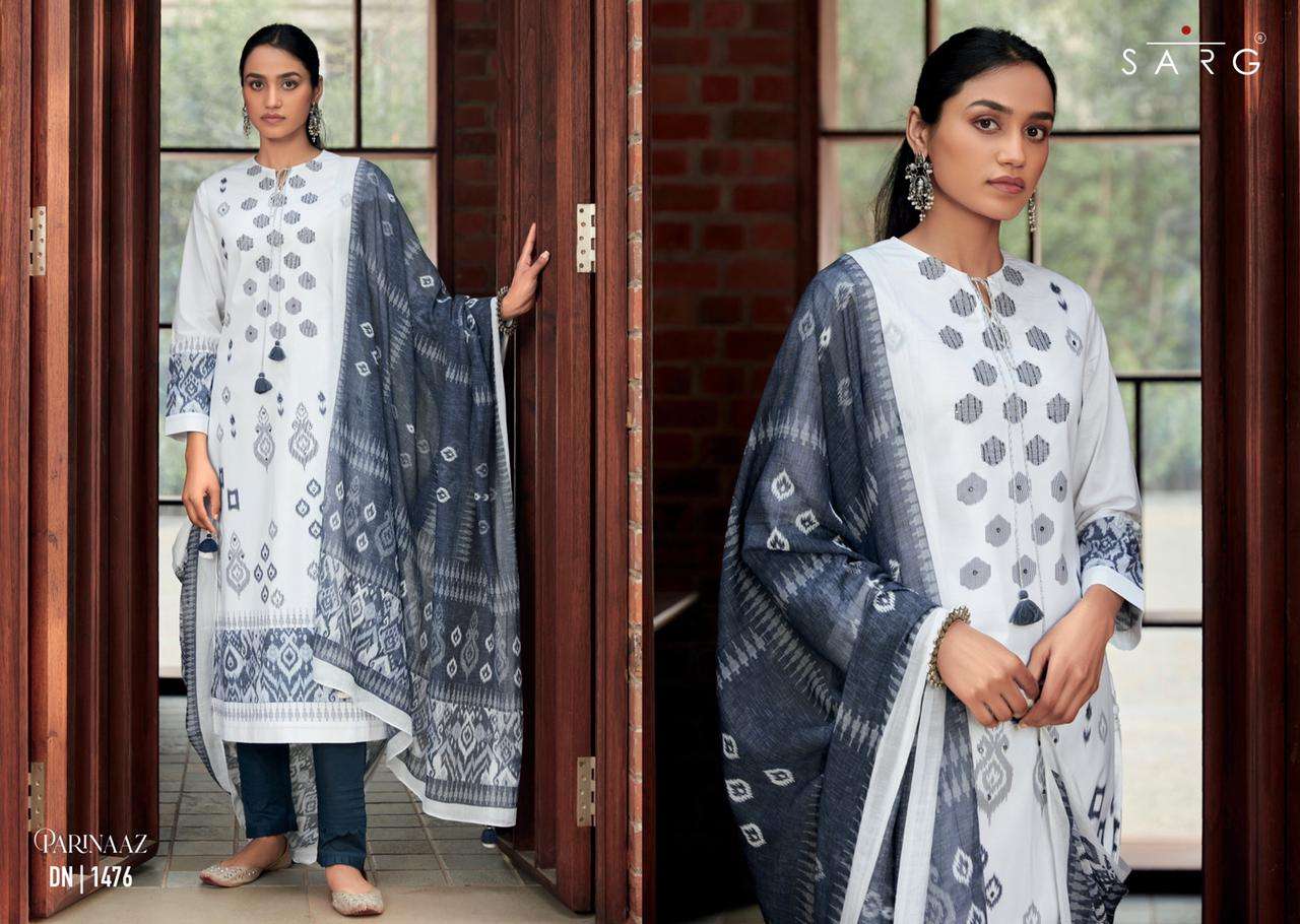 PARINAAZ BY SARG BEAUTIFUL COLORFUL STYLISH FANCY CASUAL WEAR & ETHNIC WEAR & READY TO WEAR CAMBRIC COTTON DIGITAL PRINT WITH WORK DRESSES AT WHOLESALE PRICE