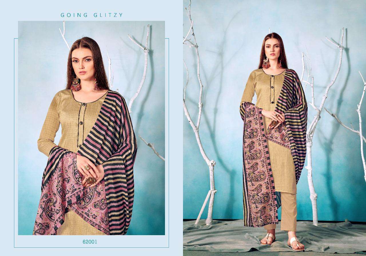 GULAAL VOL-62 BY HARIKS 62001 TO 62008 SERIES DESIGNER SUITS BEAUTIFUL FANCY COLORFUL STYLISH PARTY WEAR & OCCASIONAL WEAR COTTON SILK PRINT DRESSES AT WHOLESALE PRICE