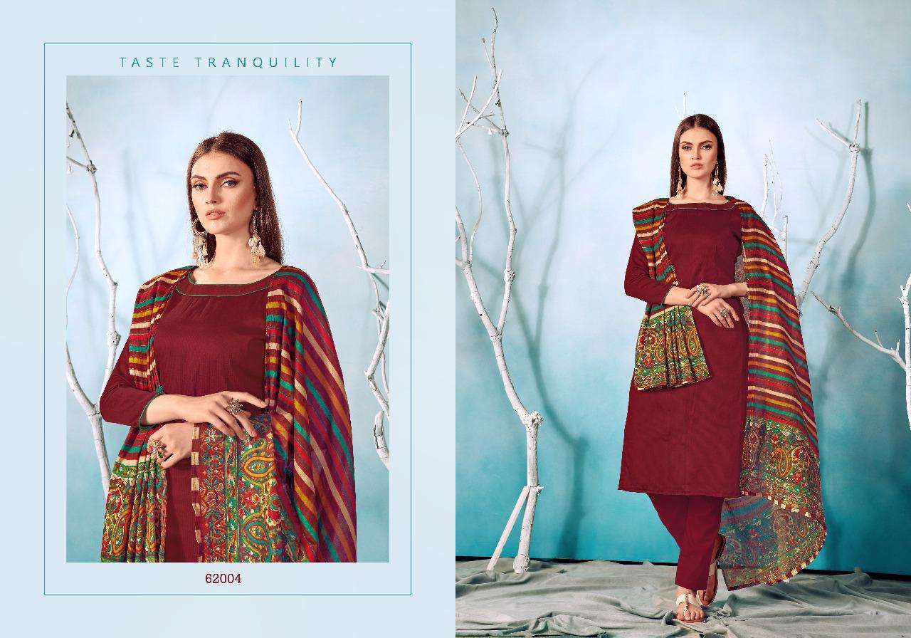 GULAAL VOL-62 BY HARIKS 62001 TO 62008 SERIES DESIGNER SUITS BEAUTIFUL FANCY COLORFUL STYLISH PARTY WEAR & OCCASIONAL WEAR COTTON SILK PRINT DRESSES AT WHOLESALE PRICE