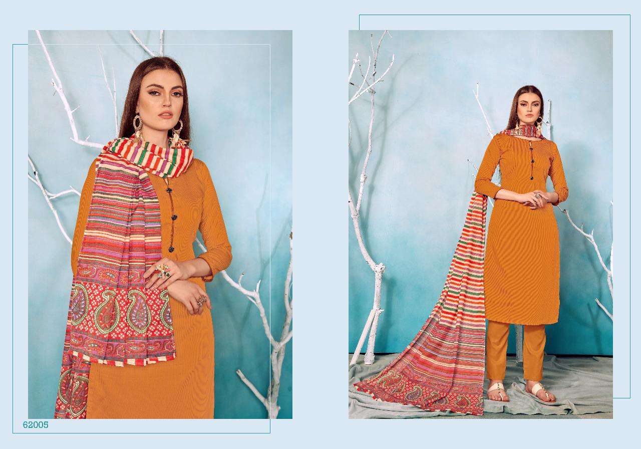 GULAAL VOL-62 BY HARIKS 62001 TO 62008 SERIES DESIGNER SUITS BEAUTIFUL FANCY COLORFUL STYLISH PARTY WEAR & OCCASIONAL WEAR COTTON SILK PRINT DRESSES AT WHOLESALE PRICE