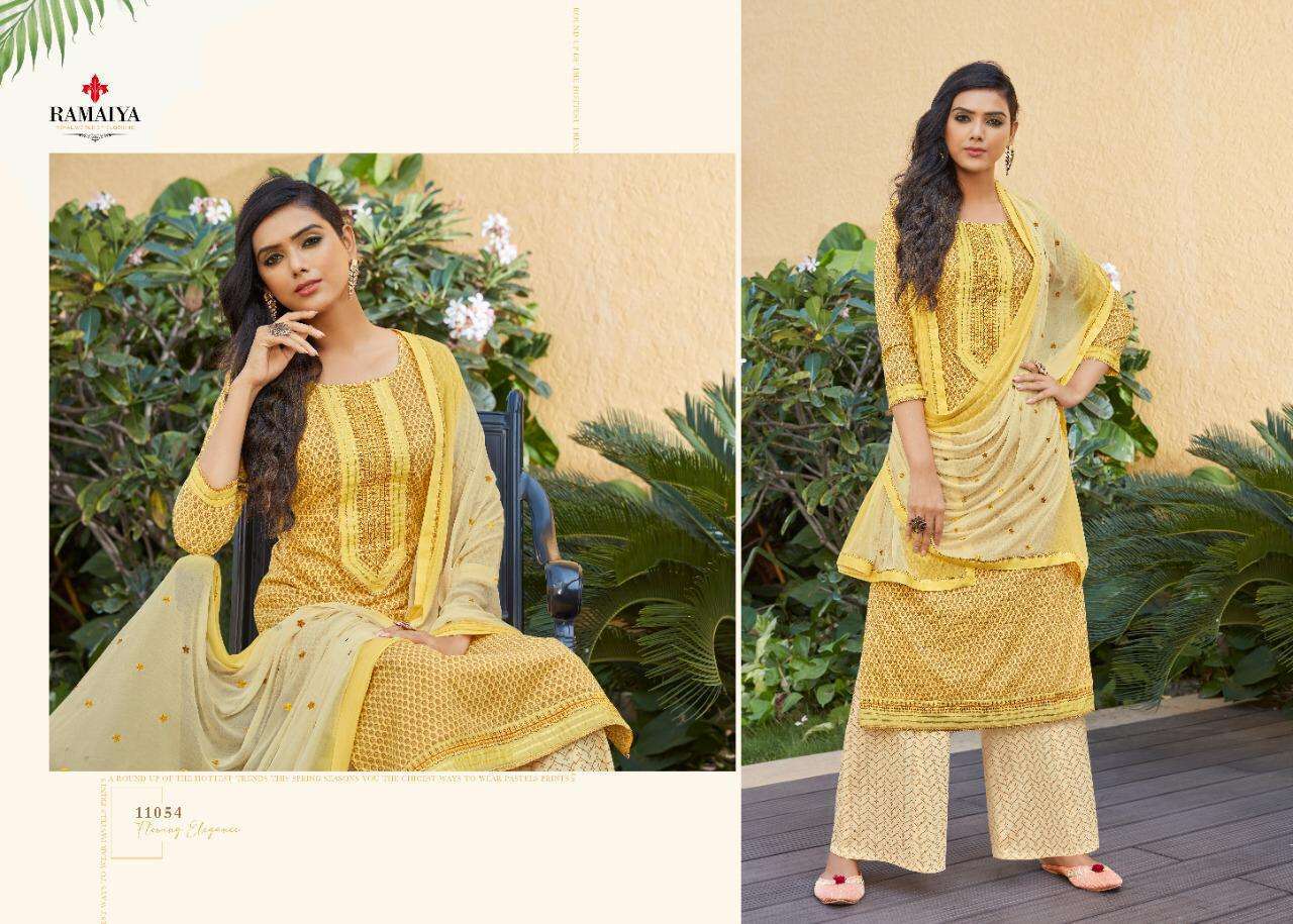 ROSE GOLD BY RAMAIYA 11051 TO 11058 SERIES BEAUTIFUL WINTER COLLECTION SUITS STYLISH FANCY COLORFUL CASUAL WEAR & ETHNIC WEAR COTTON PRINT WITH WORK DRESSES AT WHOLESALE PRICE