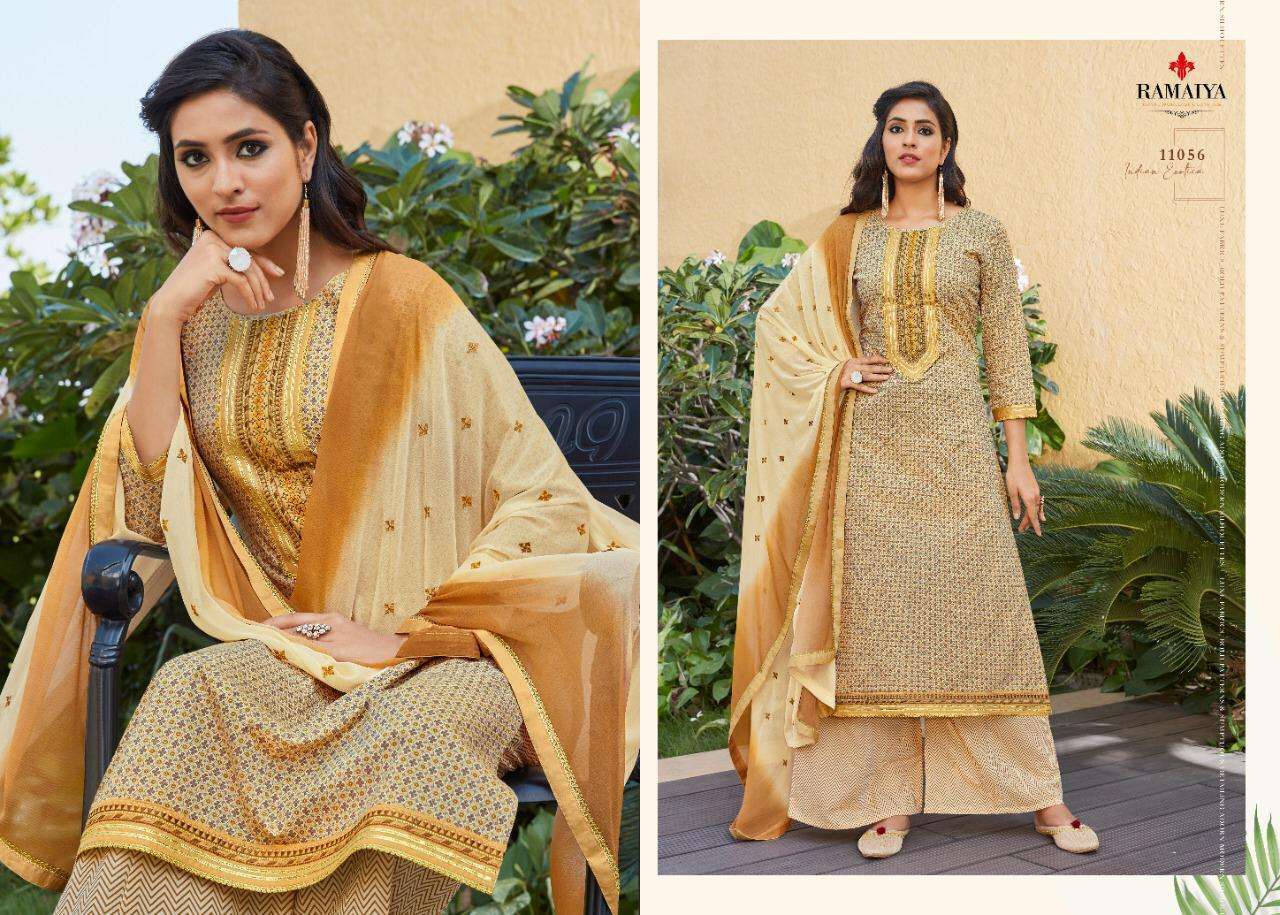 ROSE GOLD BY RAMAIYA 11051 TO 11058 SERIES BEAUTIFUL WINTER COLLECTION SUITS STYLISH FANCY COLORFUL CASUAL WEAR & ETHNIC WEAR COTTON PRINT WITH WORK DRESSES AT WHOLESALE PRICE