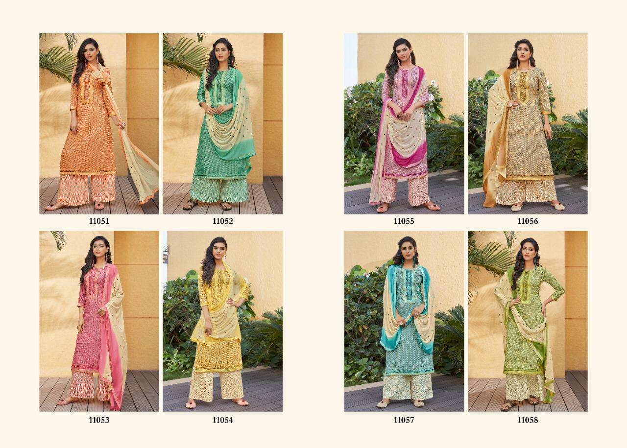 ROSE GOLD BY RAMAIYA 11051 TO 11058 SERIES BEAUTIFUL WINTER COLLECTION SUITS STYLISH FANCY COLORFUL CASUAL WEAR & ETHNIC WEAR COTTON PRINT WITH WORK DRESSES AT WHOLESALE PRICE
