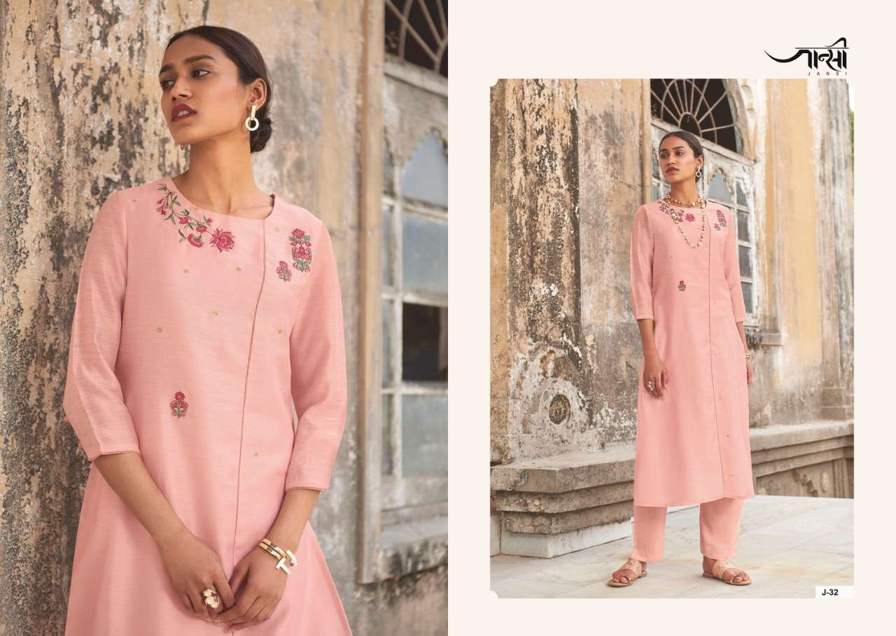 AABHUSHAN BY JHANSI 31 TO 36 SERIES DESIGNER STYLISH FANCY COLORFUL BEAUTIFUL PARTY WEAR & ETHNIC WEAR COLLECTION BERRY SILK EMBROIDERY KURTIS WITH BOTTOM AT WHOLESALE PRICE
