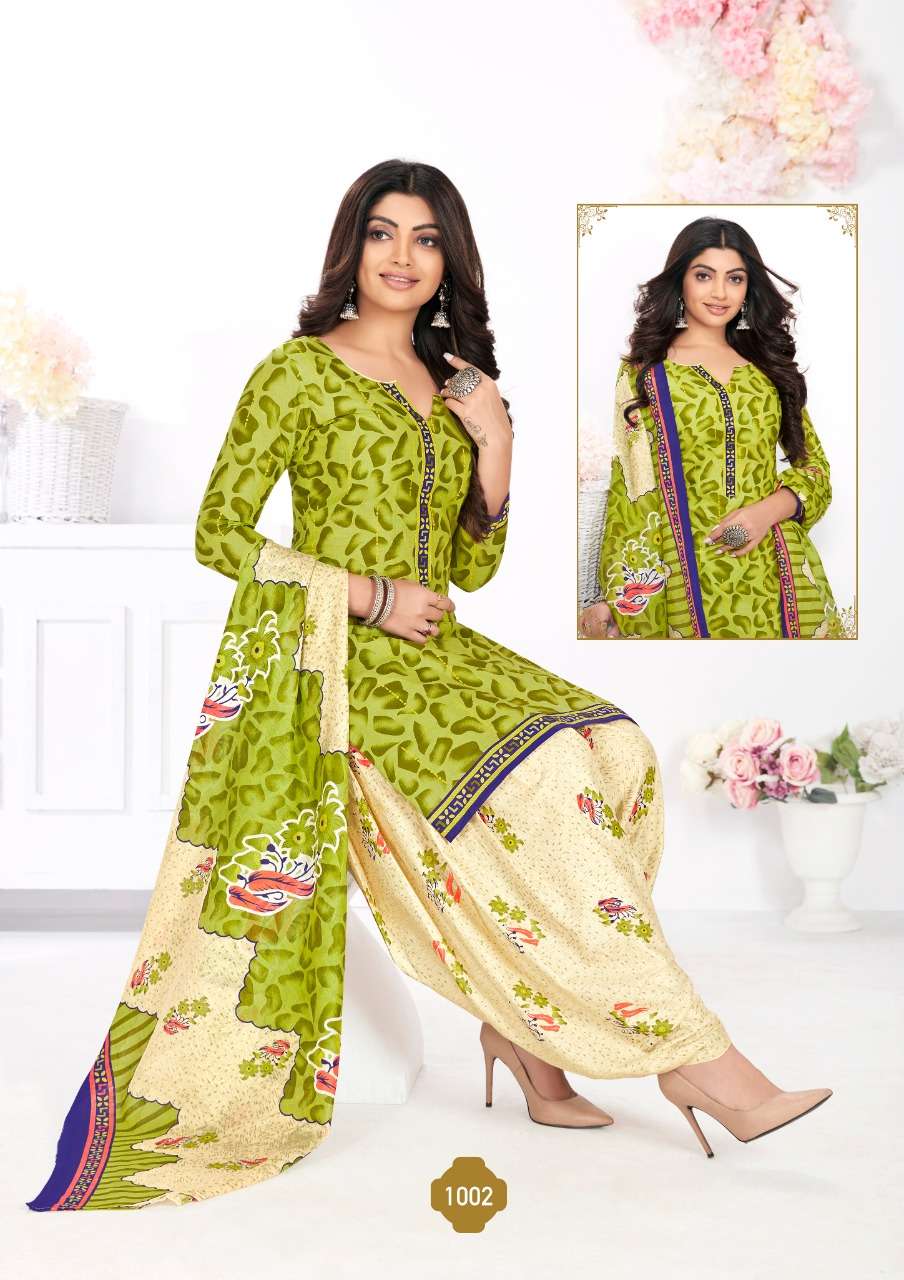 TITLI BY TRIMURTI TEXTILE 1001 TO 1010 SERIES BEAUTIFUL COLORFUL STYLISH PRETTY PARTY WEAR CASUAL WEAR OCCASIONAL WEAR PURE COTTON DRESSES AT WHOLESALE PRICE