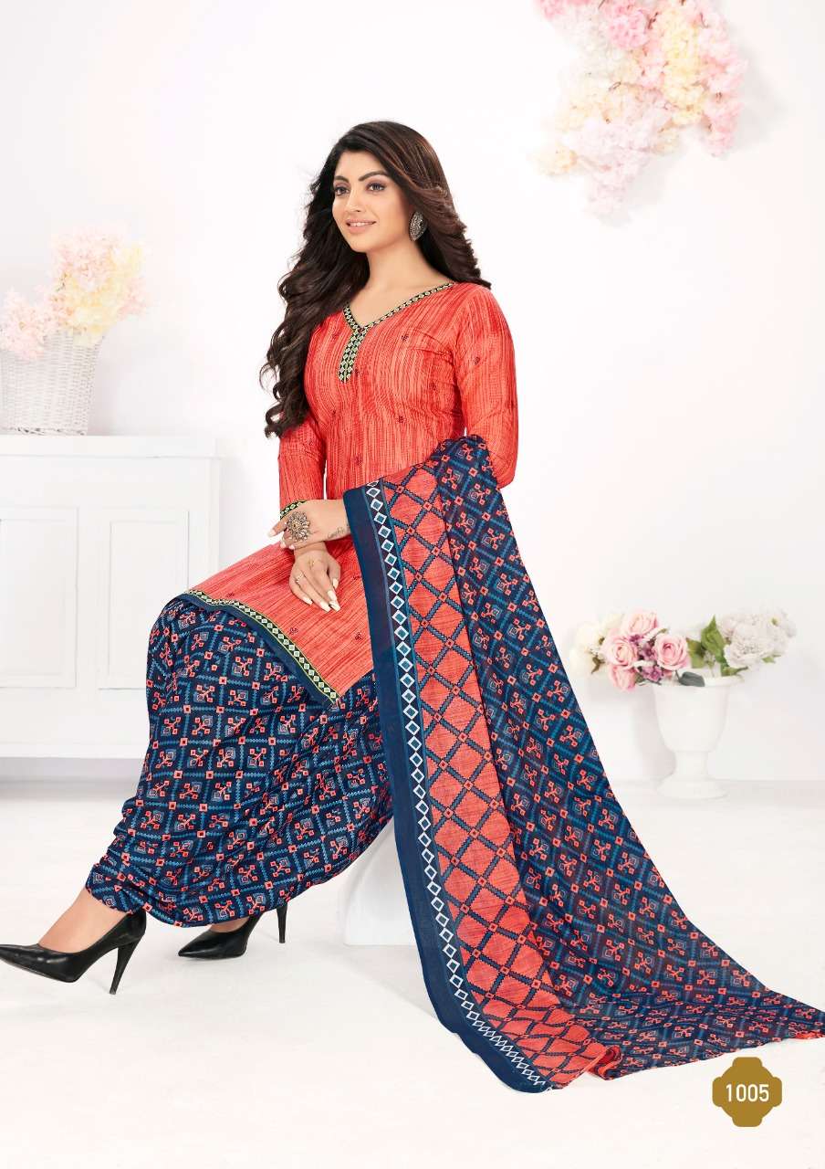 TITLI BY TRIMURTI TEXTILE 1001 TO 1010 SERIES BEAUTIFUL COLORFUL STYLISH PRETTY PARTY WEAR CASUAL WEAR OCCASIONAL WEAR PURE COTTON DRESSES AT WHOLESALE PRICE