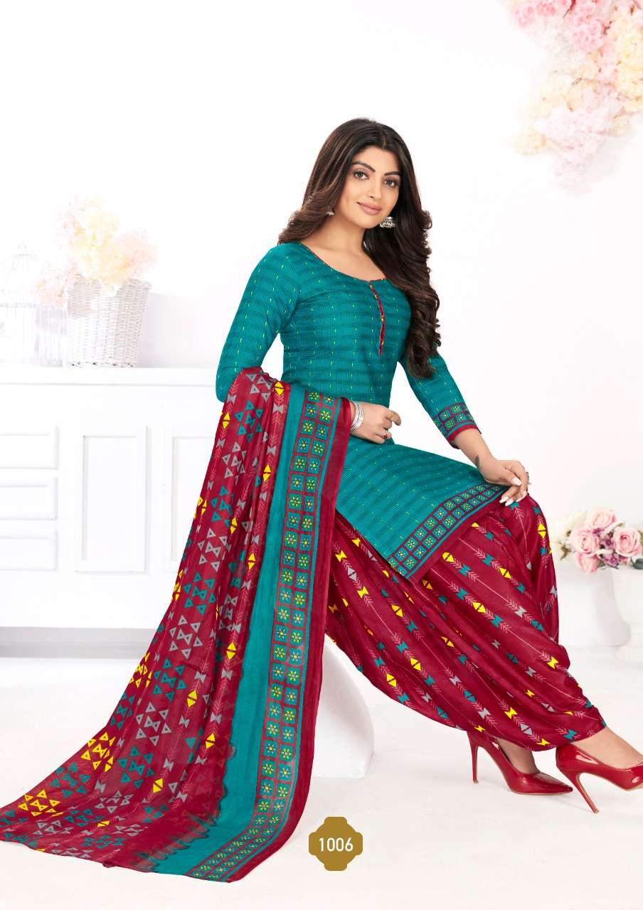 TITLI BY TRIMURTI TEXTILE 1001 TO 1010 SERIES BEAUTIFUL COLORFUL STYLISH PRETTY PARTY WEAR CASUAL WEAR OCCASIONAL WEAR PURE COTTON DRESSES AT WHOLESALE PRICE
