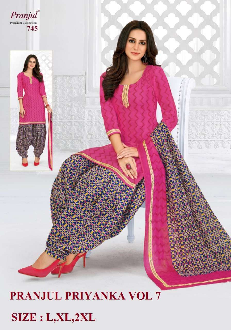 PRIYANKA VOL-7 NX BY PRANJUL BEAUTIFUL SUITS STYLISH FANCY COLORFUL CASUAL WEAR & ETHNIC WEAR PURE COTTON PRINTED DRESSES AT WHOLESALE PRICE