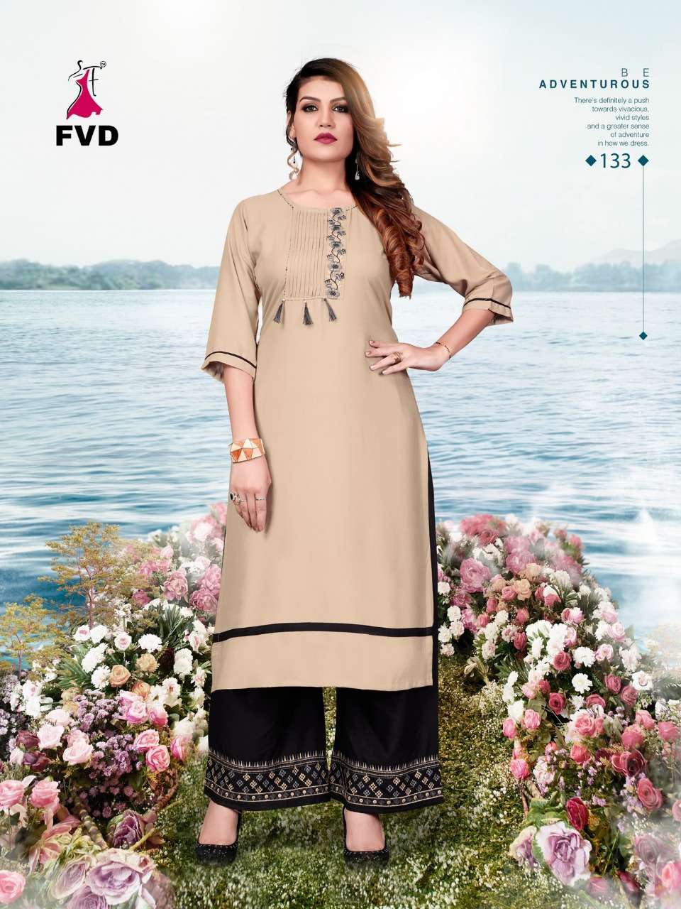 JALWA VOL-2 BY FVD 133 TO 138 SERIES BEAUTIFUL STYLISH FANCY COLORFUL CASUAL WEAR & ETHNIC WEAR RAYON WITH EMBROIDERED KURTIS WITH BOTTOM AT WHOLESALE PRICE