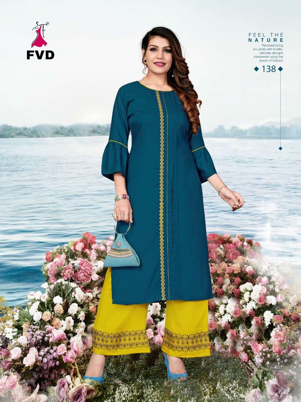 JALWA VOL-2 BY FVD 133 TO 138 SERIES BEAUTIFUL STYLISH FANCY COLORFUL CASUAL WEAR & ETHNIC WEAR RAYON WITH EMBROIDERED KURTIS WITH BOTTOM AT WHOLESALE PRICE