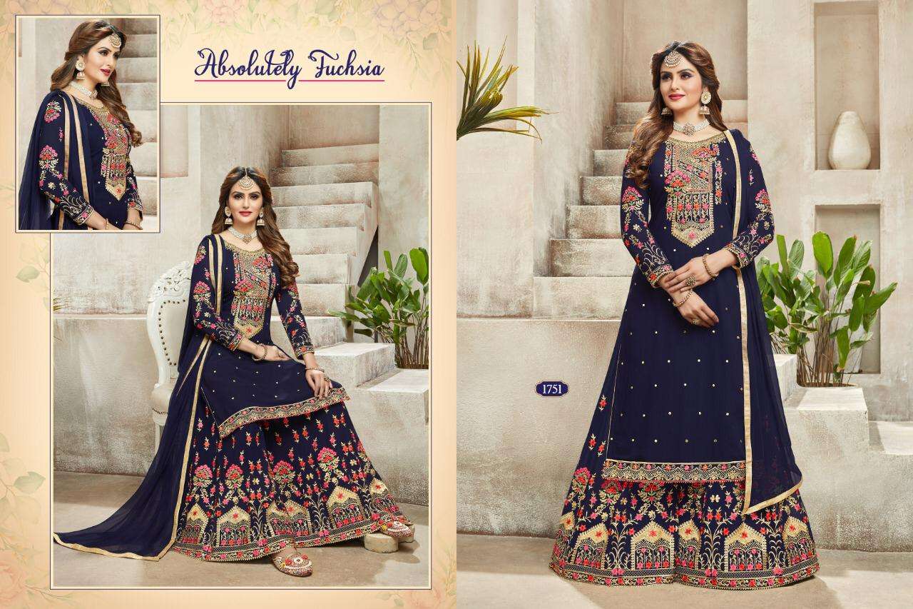 SOHNI KUDI VOL-4 BY A.M. CREATION 1751 TO 1754 SERIES BEAUTIFUL COLORFUL STYLISH PRETTY PARTY WEAR CASUAL WEAR OCCASIONAL WEAR HEAVY GEORGETTE EMBROIDERED DRESSES AT WHOLESALE PRICE