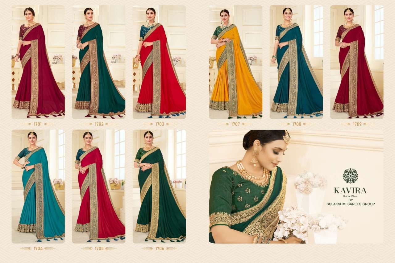 Anupama By Kavira 1701 To 1709 Series Indian Traditional Wear Collection Beautiful Stylish Fancy Colorful Party Wear & Occasional Wear Georgette Sarees At Wholesale Price