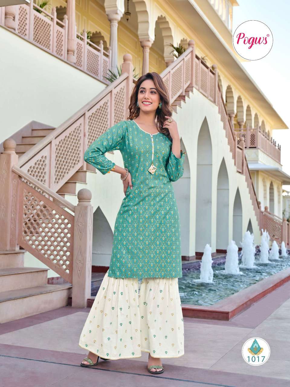 PRIVIVAH VOL-1 BY POGWS 1014 TO 1019 SERIES BEAUTIFUL STYLISH FANCY COLORFUL CASUAL WEAR & ETHNIC WEAR HEAVY RAYON PRINT KURTIS WITH BOTTOM AT WHOLESALE PRICE