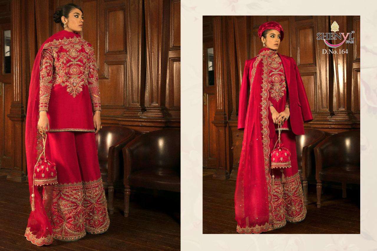 SHENYL HITS VOL-3 BY SHENYL DESIGNER PAKISTANI SUITS BEAUTIFUL STYLISH FANCY COLORFUL PARTY WEAR & OCCASIONAL WEAR FAUX GEORGETTE EMBROIDERY DRESSES AT WHOLESALE PRICE