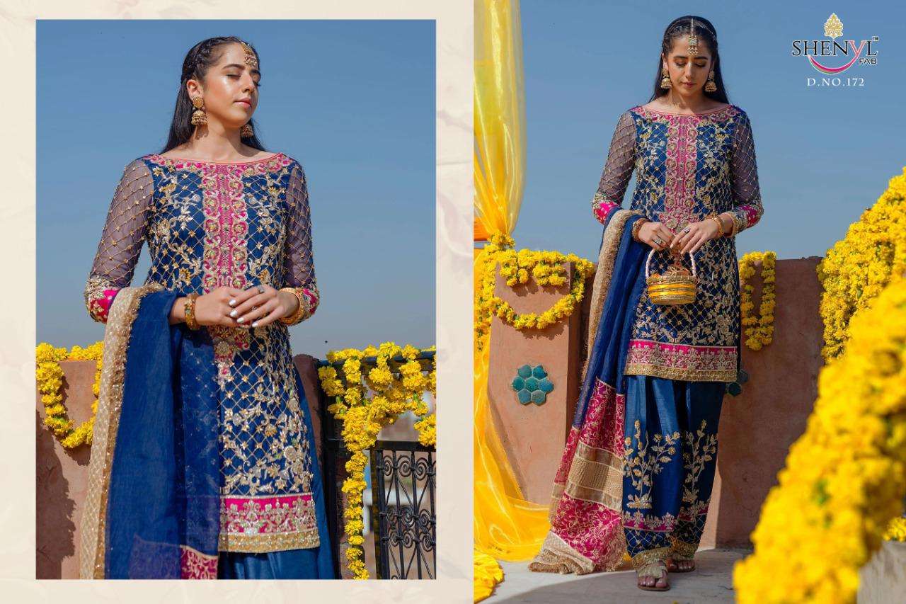 SHENYL HITS VOL-3 BY SHENYL DESIGNER PAKISTANI SUITS BEAUTIFUL STYLISH FANCY COLORFUL PARTY WEAR & OCCASIONAL WEAR FAUX GEORGETTE EMBROIDERY DRESSES AT WHOLESALE PRICE