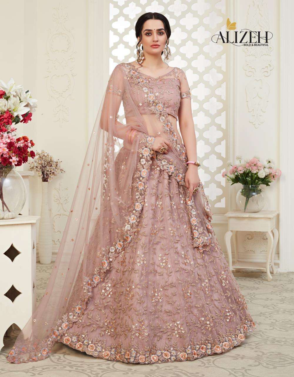 ENGAGEMENT COLOUR PLUS BY ALIZEH DESIGNER BEAUTIFUL NAVRATRI COLLECTION OCCASIONAL WEAR & PARTY WEAR FANCY LEHENGAS AT WHOLESALE PRICE
