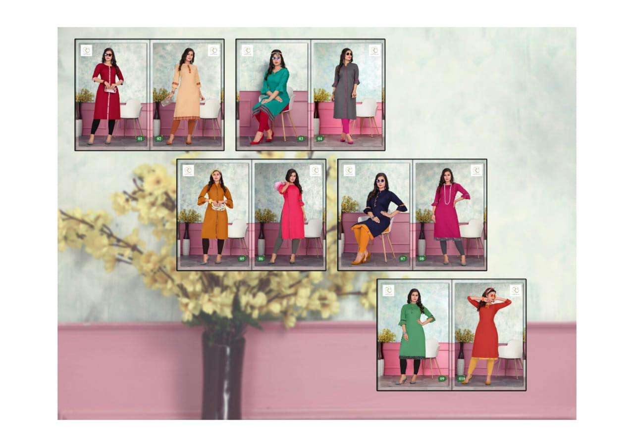 SUI DHAGHA VOL-11 BY RC 01 TO 10 SERIES DESIGNER STYLISH FANCY COLORFUL BEAUTIFUL PARTY WEAR & ETHNIC WEAR COLLECTION RAYON PRINT KURTIS AT WHOLESALE PRICE