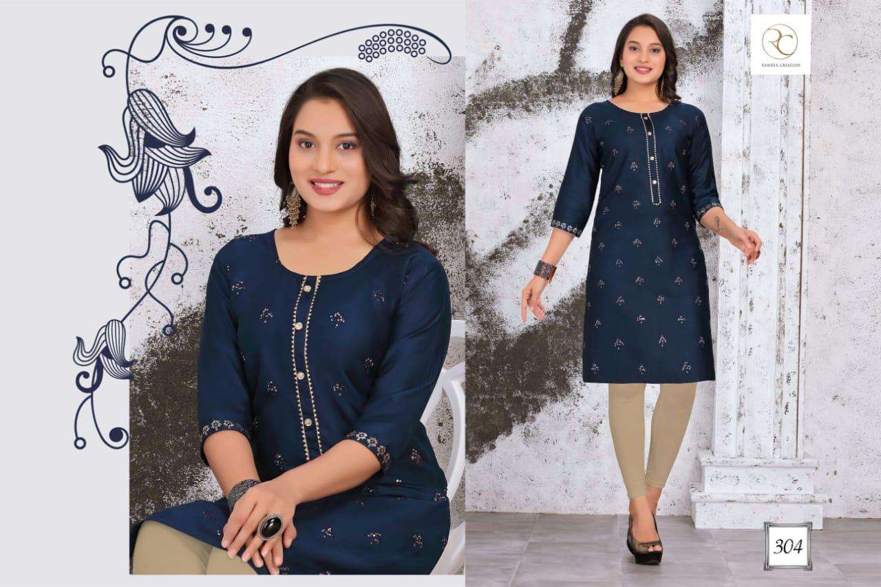 MADHUBALA VOL-3 BY RC 301 TO 308 SERIES DESIGNER STYLISH FANCY COLORFUL BEAUTIFUL PARTY WEAR & ETHNIC WEAR COLLECTION SARTIN WORKED KURTIS AT WHOLESALE PRICE