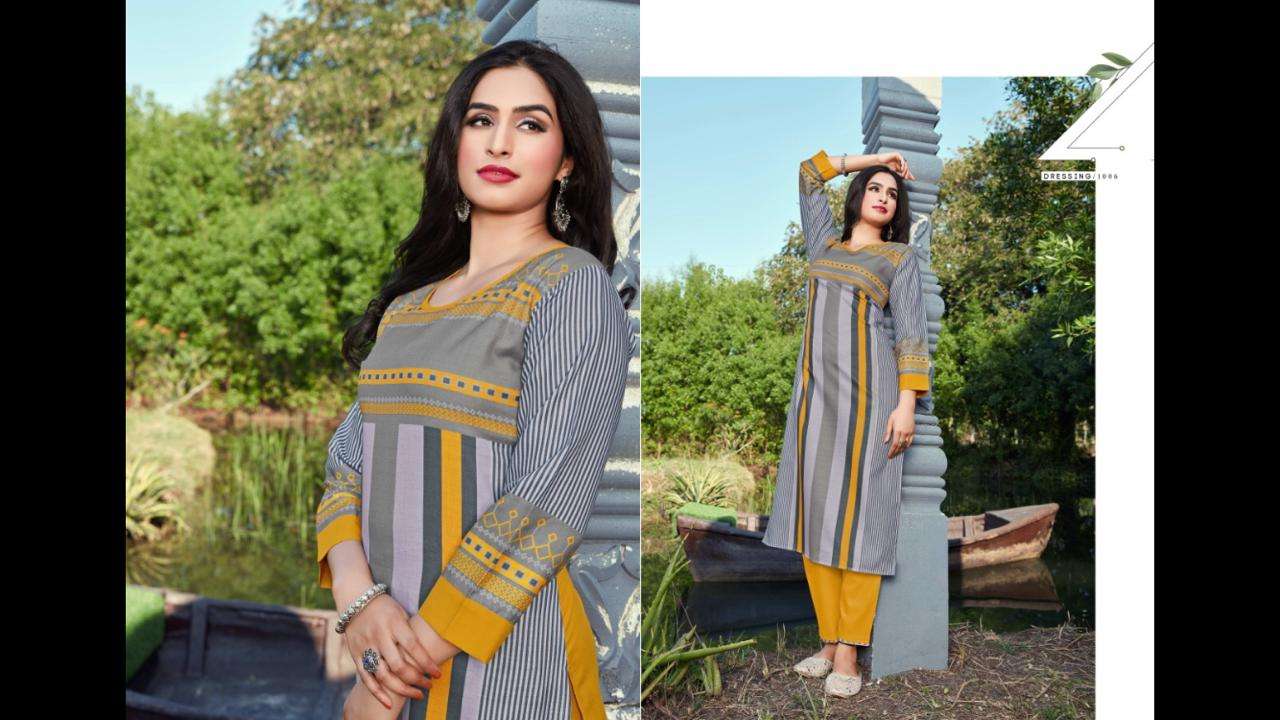 ZURIC BY 12 ANGEL 1001 TO 1006 SERIES DESIGNER STYLISH FANCY COLORFUL BEAUTIFUL PARTY WEAR & ETHNIC WEAR COLLECTION SLUB COTTON DIGITAL PRINT KURTIS WITH BOTTOM AT WHOLESALE PRICE