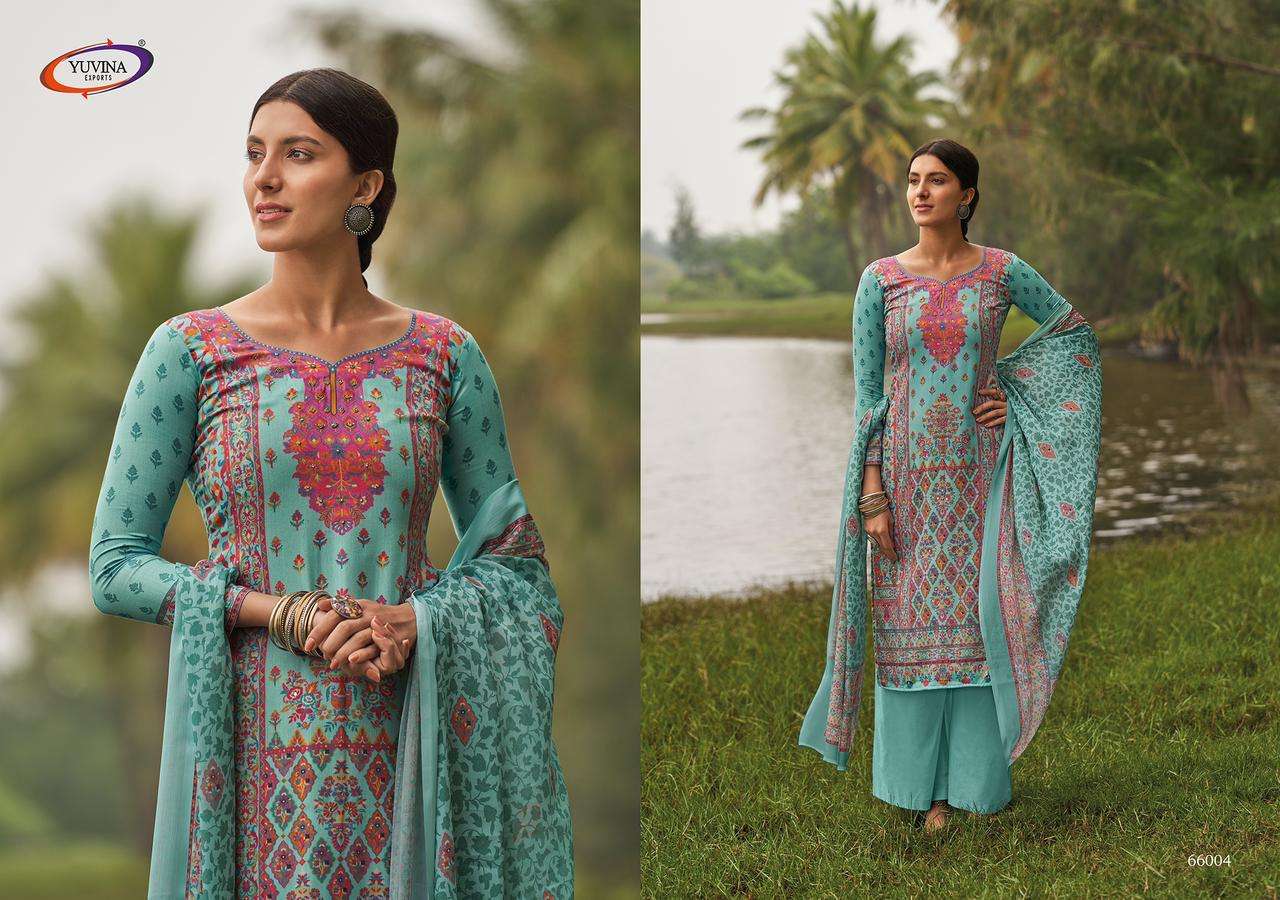 RIVAYAT BY YUVINA EXPORTS 66001 TO 66008 SERIES BEAUTIFUL PATIYALA SUITS STYLISH FANCY COLORFUL PARTY WEAR & OCCASIONAL WEAR JAM PRINTED DRESSES AT WHOLESALE PRICE