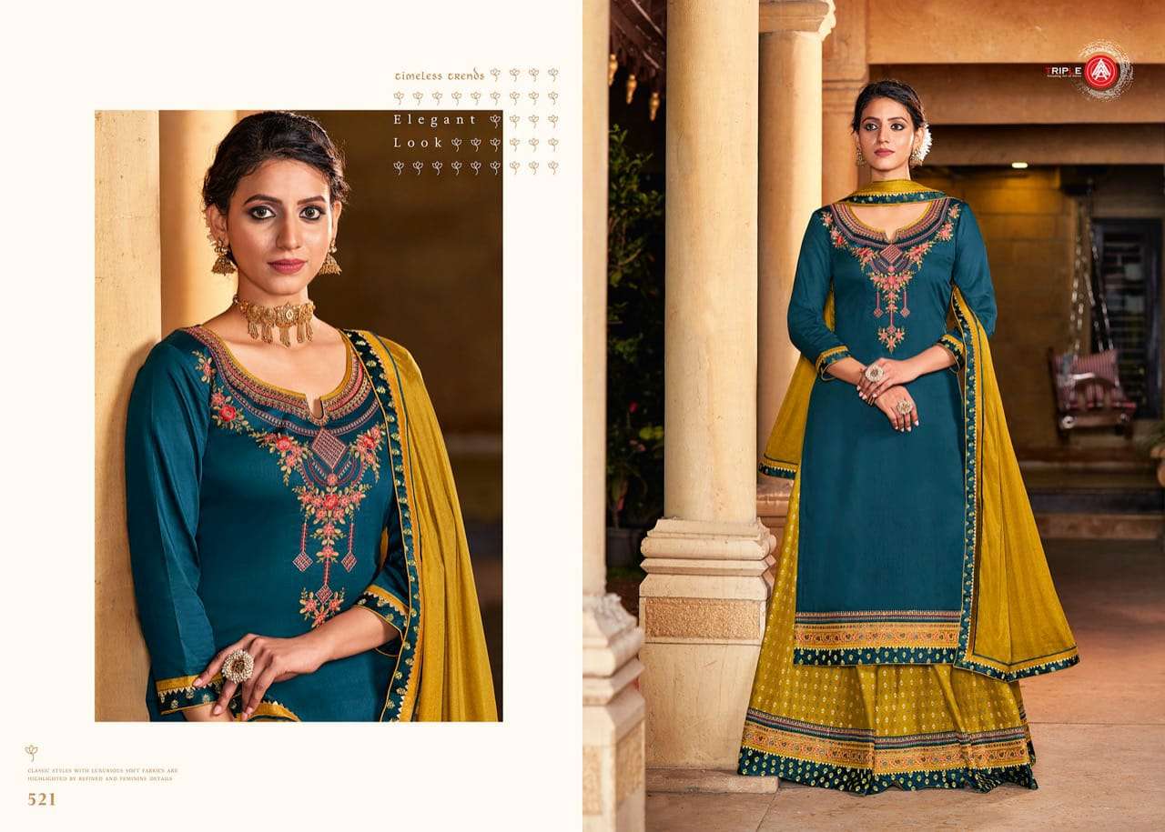 KADAMBRI VOL-5 BY TRIPLE AAA 521 TO 526 SERIES BEAUTIFUL PATIYALA SUITS STYLISH FANCY COLORFUL PARTY WEAR & OCCASIONAL WEAR JAM SILK WITH WORK DRESSES AT WHOLESALE PRICE