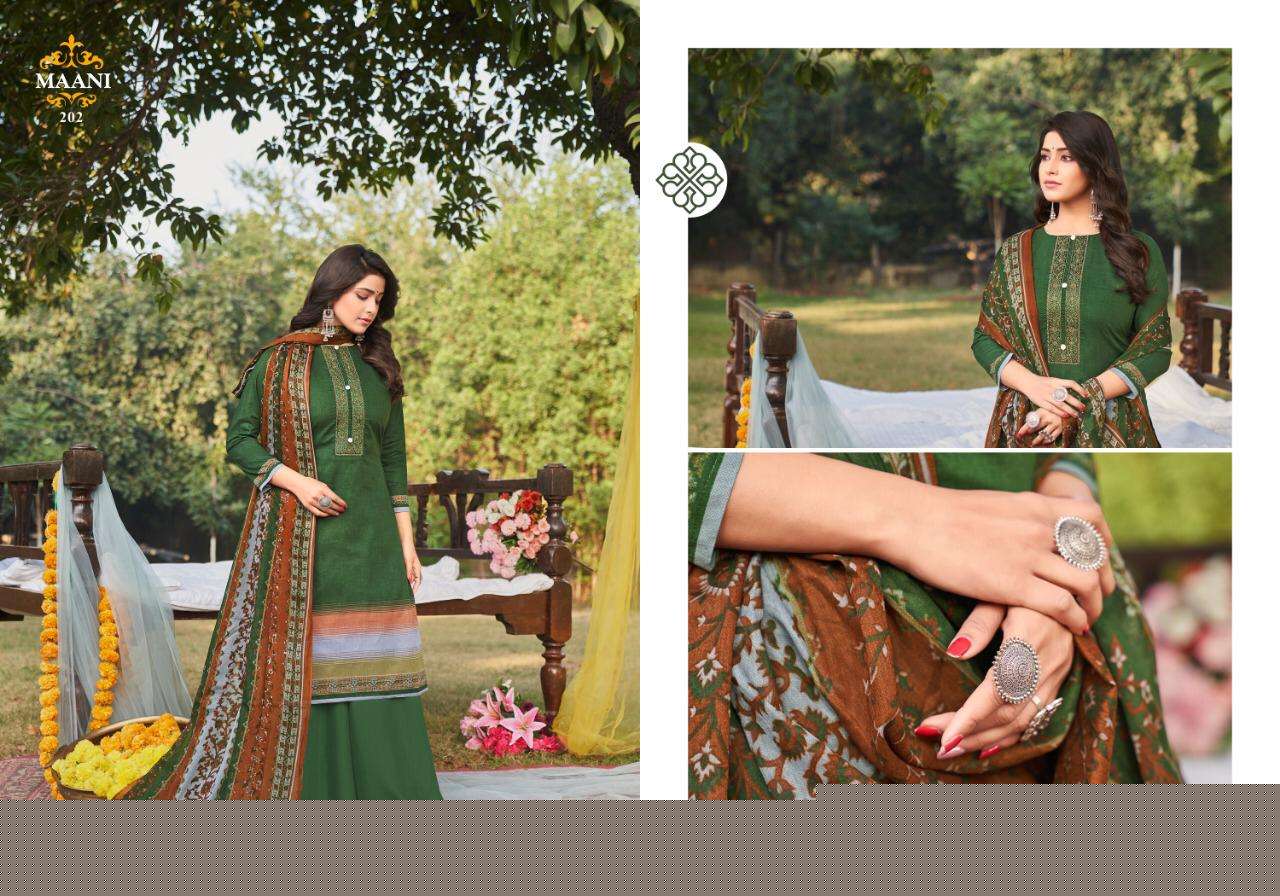 MAANI VOL-2 BY LAVINA 201 TO 208 SERIES BEAUTIFUL SUITS STYLISH FANCY COLORFUL PARTY WEAR & OCCASIONAL WEAR PURE COTTON EMBROIDERED DRESSES AT WHOLESALE PRICE