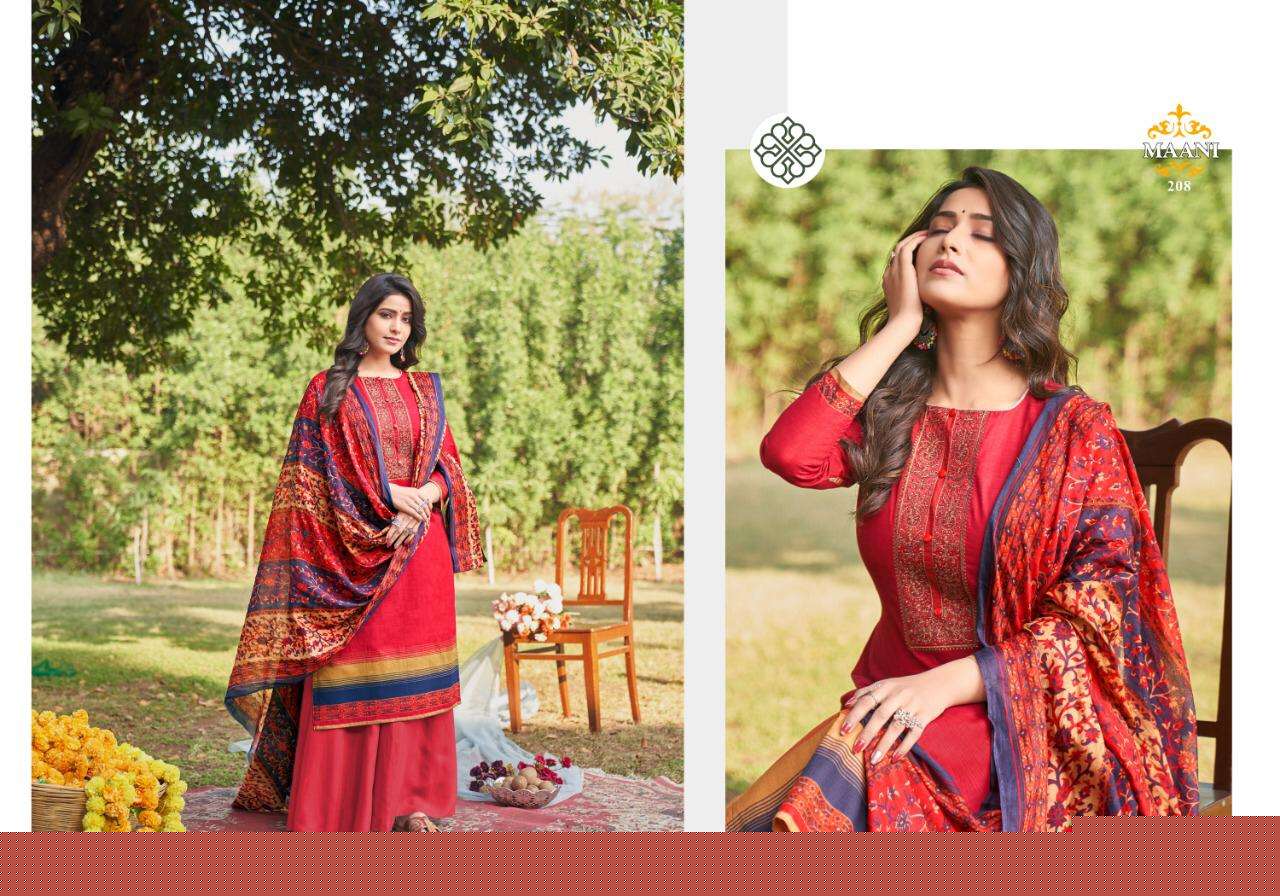 MAANI VOL-2 BY LAVINA 201 TO 208 SERIES BEAUTIFUL SUITS STYLISH FANCY COLORFUL PARTY WEAR & OCCASIONAL WEAR PURE COTTON EMBROIDERED DRESSES AT WHOLESALE PRICE