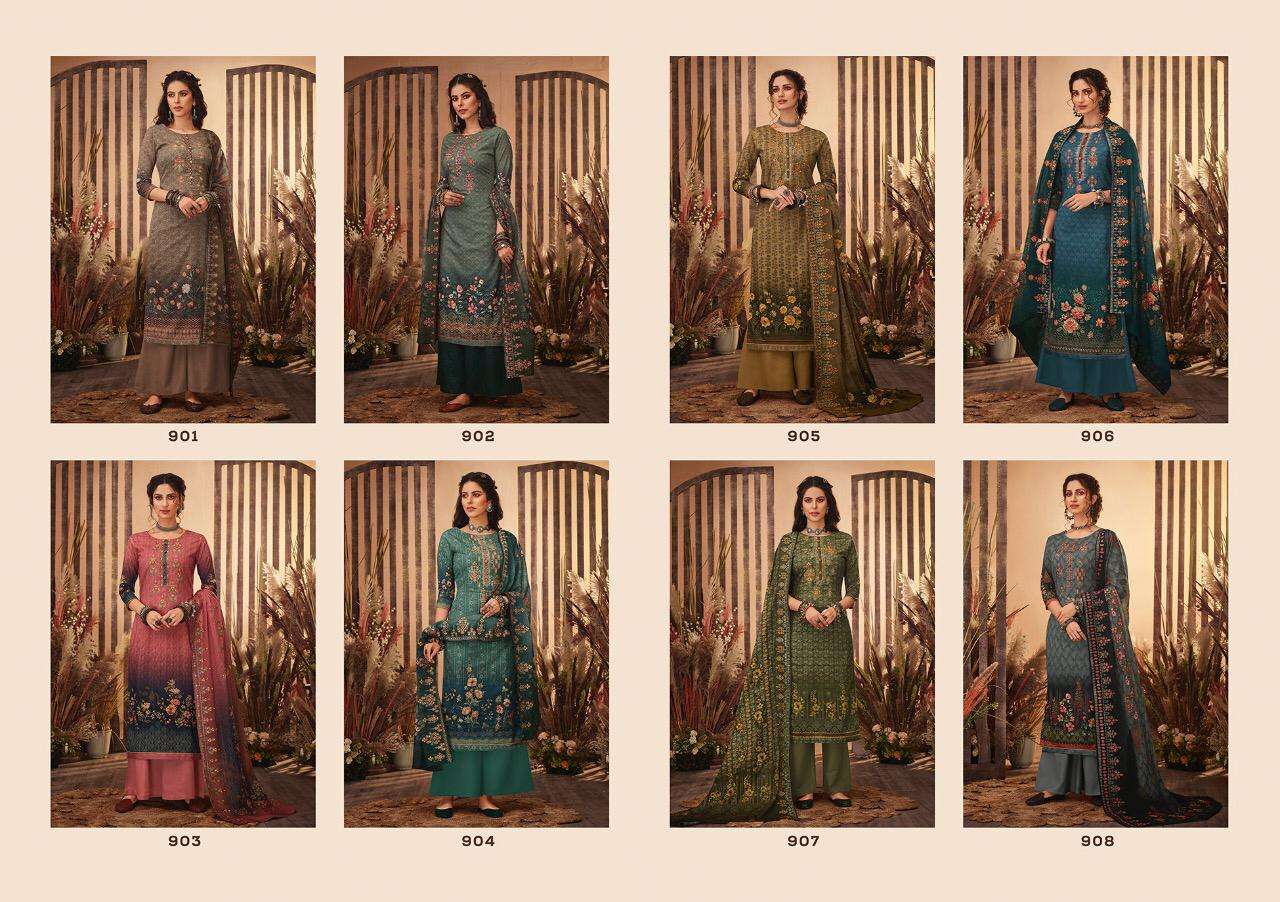 IBADAT VOL-7 BY VIVEK FASHION 901 TO 908 SERIES BEAUTIFUL STYLISH SHARARA SUITS FANCY COLORFUL CASUAL WEAR & ETHNIC WEAR & READY TO WEAR COTTON LAWN DIGITAL PRINTED DRESSES AT WHOLESALE PRICE