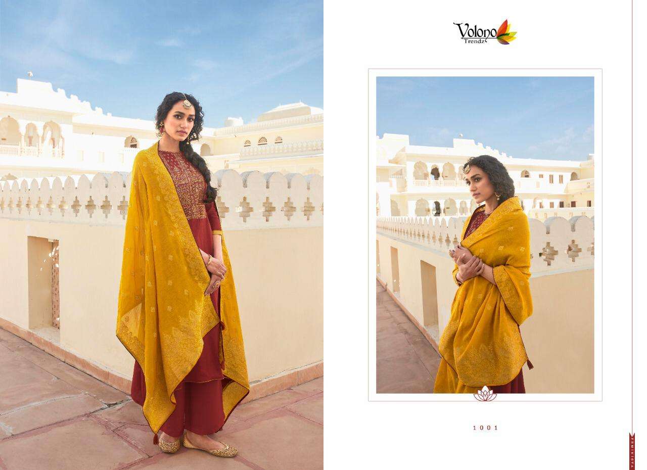 Miza By Volono Trendz 1001 To 1006 Series Designer Collection Beautiful Stylish Fancy Colorful Party Wear & Occasional Wear Pure Jam Cotton Print With Embroidery Dresses At Wholesale Price