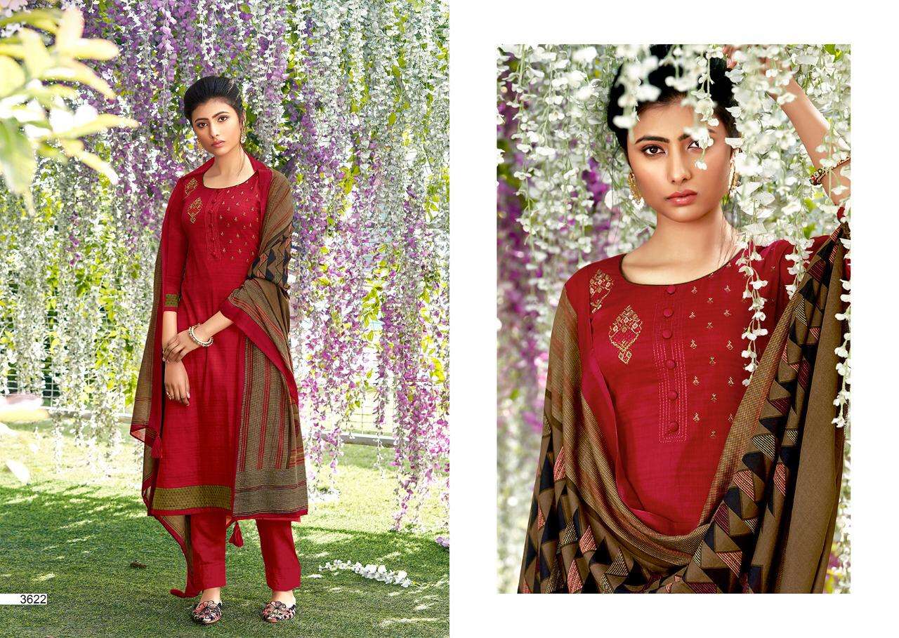 AALIYAH BY SANNA FASHION 3619 TO 3628 SERIES BEAUTIFUL STYLISH SHARARA SUITS FANCY COLORFUL CASUAL WEAR & ETHNIC WEAR & READY TO WEAR PURE JAM SILK PRINTED DRESSES AT WHOLESALE PRICE
