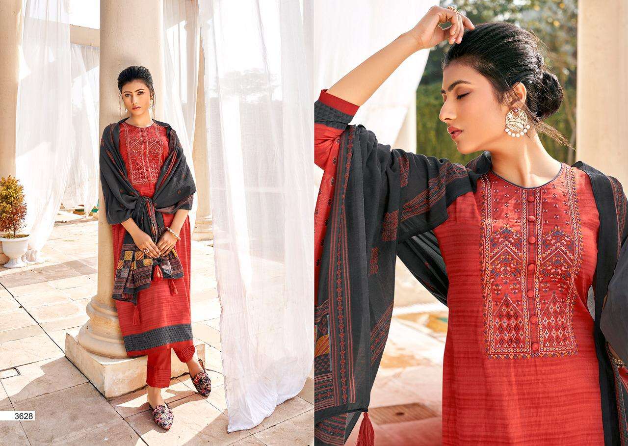 AALIYAH BY SANNA FASHION 3619 TO 3628 SERIES BEAUTIFUL STYLISH SHARARA SUITS FANCY COLORFUL CASUAL WEAR & ETHNIC WEAR & READY TO WEAR PURE JAM SILK PRINTED DRESSES AT WHOLESALE PRICE