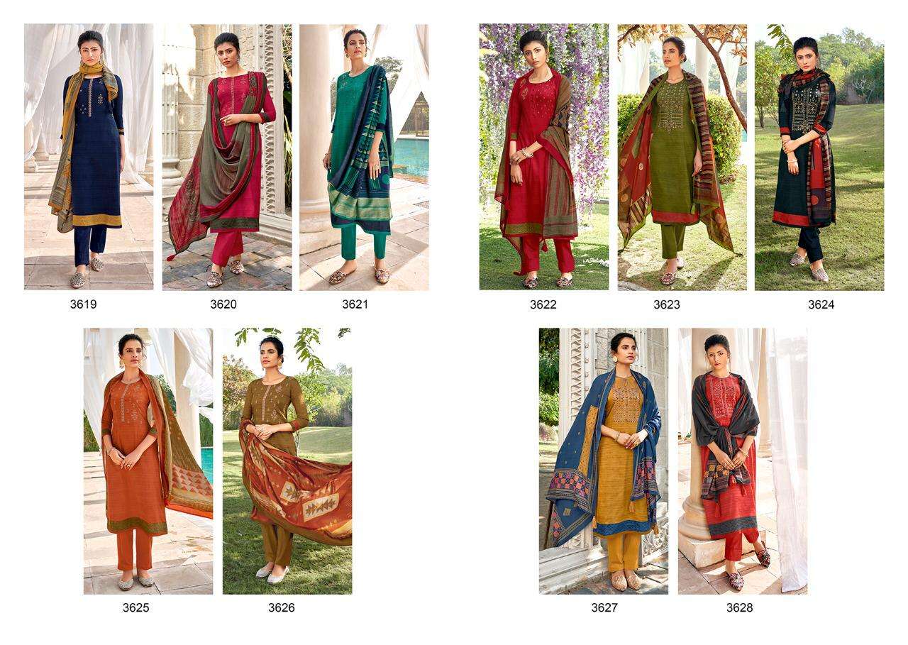 AALIYAH BY SANNA FASHION 3619 TO 3628 SERIES BEAUTIFUL STYLISH SHARARA SUITS FANCY COLORFUL CASUAL WEAR & ETHNIC WEAR & READY TO WEAR PURE JAM SILK PRINTED DRESSES AT WHOLESALE PRICE