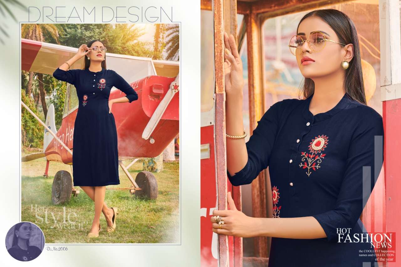 QUEEN VOL-2 BY POORVI DESIGNER 2001 TO 2006 SERIES BEAUTIFUL STYLISH FANCY COLORFUL CASUAL WEAR & ETHNIC WEAR & READY TO WEAR RAYON SLUB KURTIS AT WHOLESALE PRICE