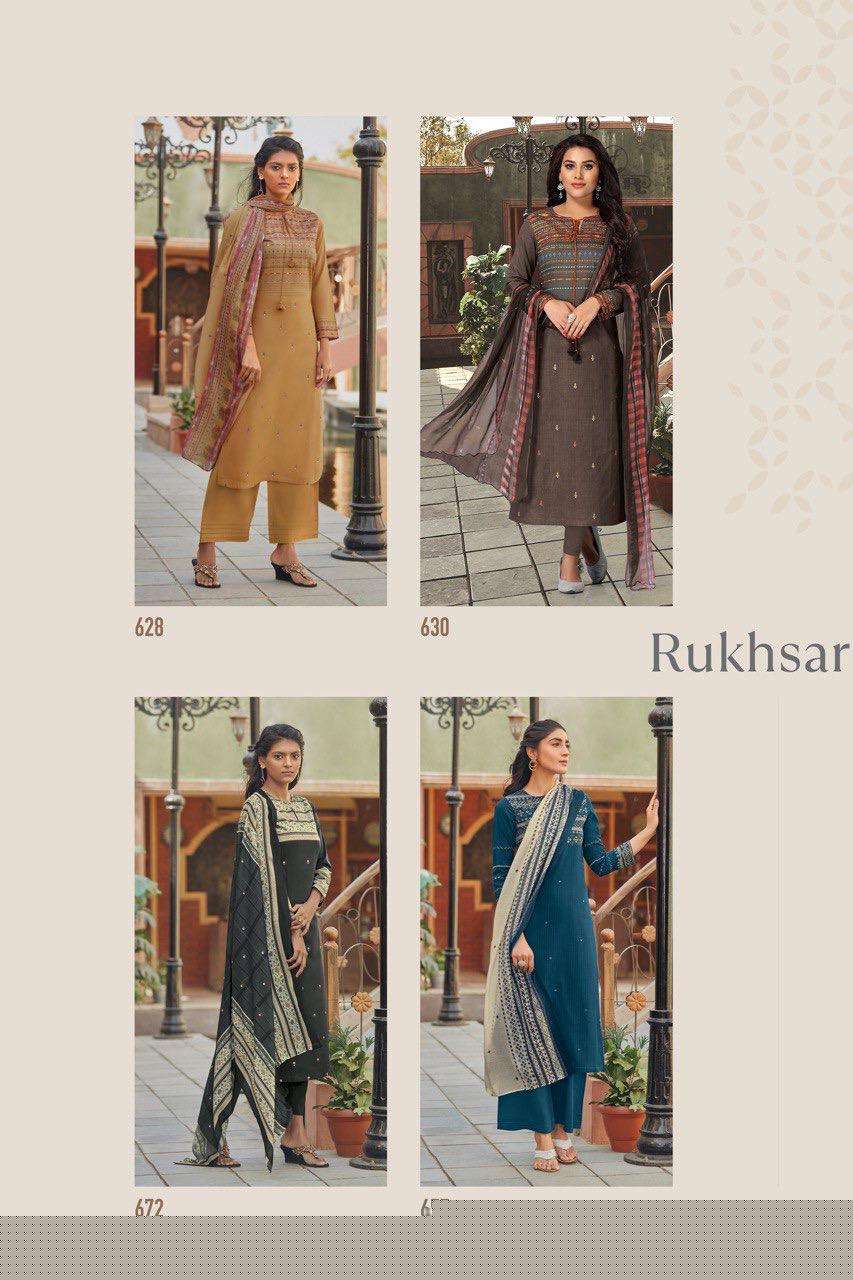RUKHSAR BY S-NIRUKTH BEAUTIFUL STYLISH SHARARA SUITS FANCY COLORFUL CASUAL WEAR & ETHNIC WEAR & READY TO WEAR CAMBRIC PRINT DRESSES AT WHOLESALE PRICE