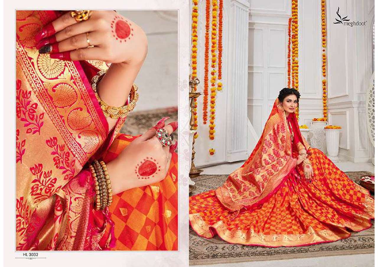 AHANA BY MEGHDOOT 3028 TO 3038 SERIES INDIAN TRADITIONAL WEAR COLLECTION BEAUTIFUL STYLISH FANCY COLORFUL PARTY WEAR & OCCASIONAL WEAR SOFT SILK SAREES AT WHOLESALE PRICE