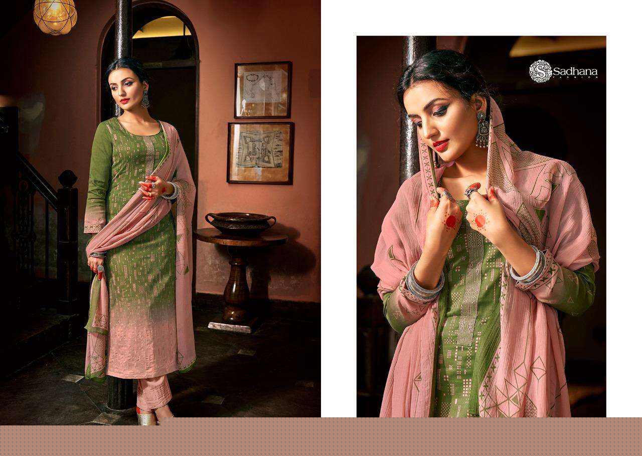 SADHNA VOL-35 BY SADHNA FASHION 3681 TO 3690 SERIES DESIGNER SUITS COLLECTION BEAUTIFUL STYLISH FANCY COLORFUL PARTY WEAR & OCCASIONAL WEAR PURE JAM SILK DRESSES AT WHOLESALE PRICE