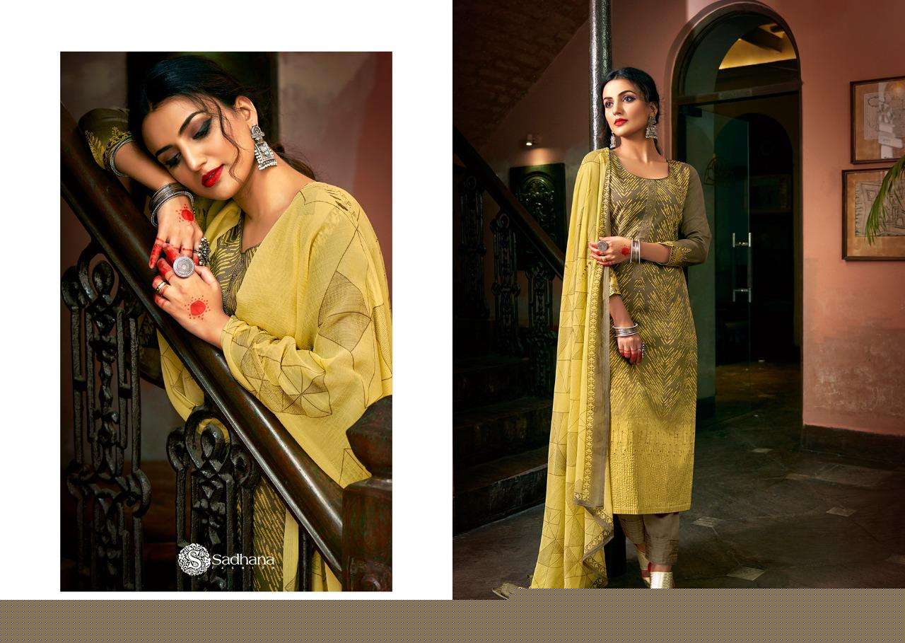 SADHNA VOL-35 BY SADHNA FASHION 3681 TO 3690 SERIES DESIGNER SUITS COLLECTION BEAUTIFUL STYLISH FANCY COLORFUL PARTY WEAR & OCCASIONAL WEAR PURE JAM SILK DRESSES AT WHOLESALE PRICE