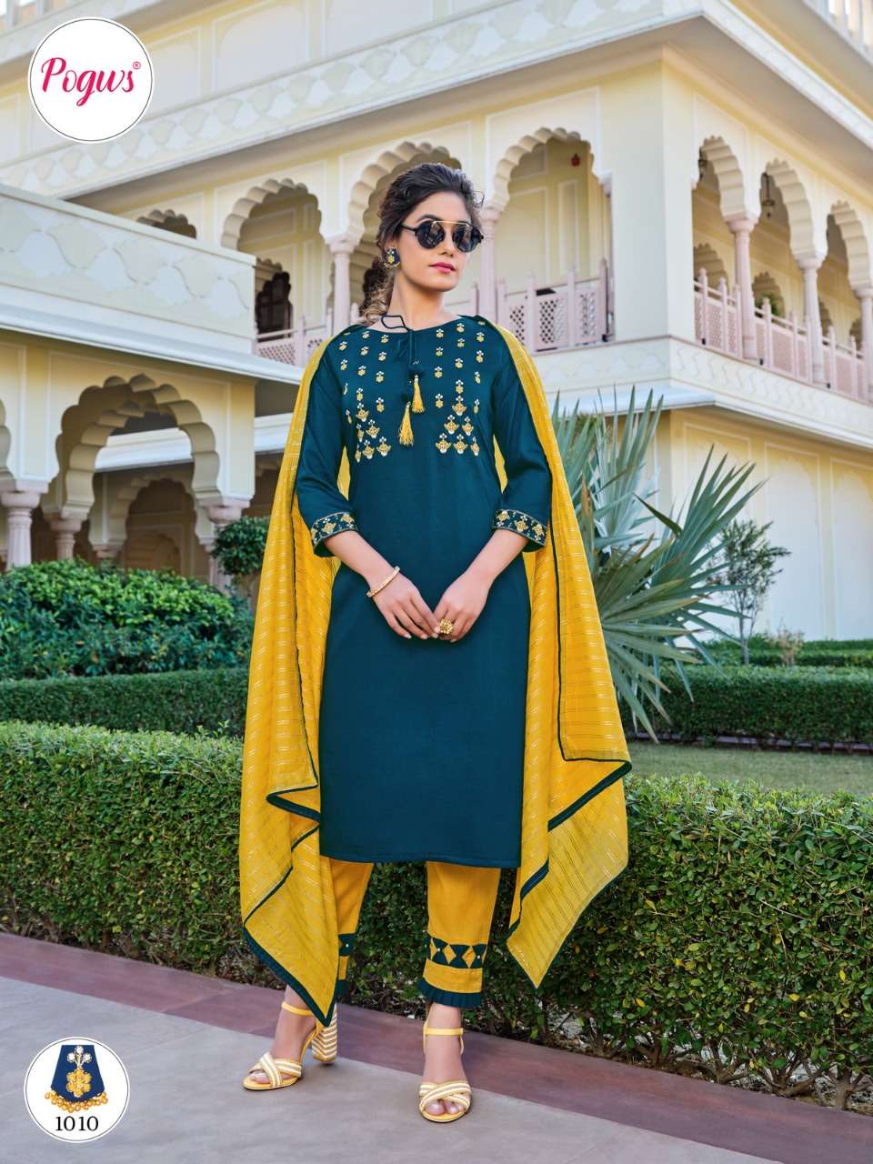 POSHAK VOL-1 BY POGWS 1008 TO 1013 SERIES DESIGNER STYLISH FANCY COLORFUL BEAUTIFUL PARTY WEAR & ETHNIC WEAR COLLECTION SILK EMBROIDERY DRESSES AT WHOLESALE PRICE