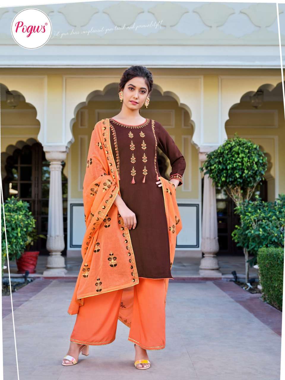 POSHAK VOL-1 BY POGWS 1008 TO 1013 SERIES DESIGNER STYLISH FANCY COLORFUL BEAUTIFUL PARTY WEAR & ETHNIC WEAR COLLECTION SILK EMBROIDERY DRESSES AT WHOLESALE PRICE